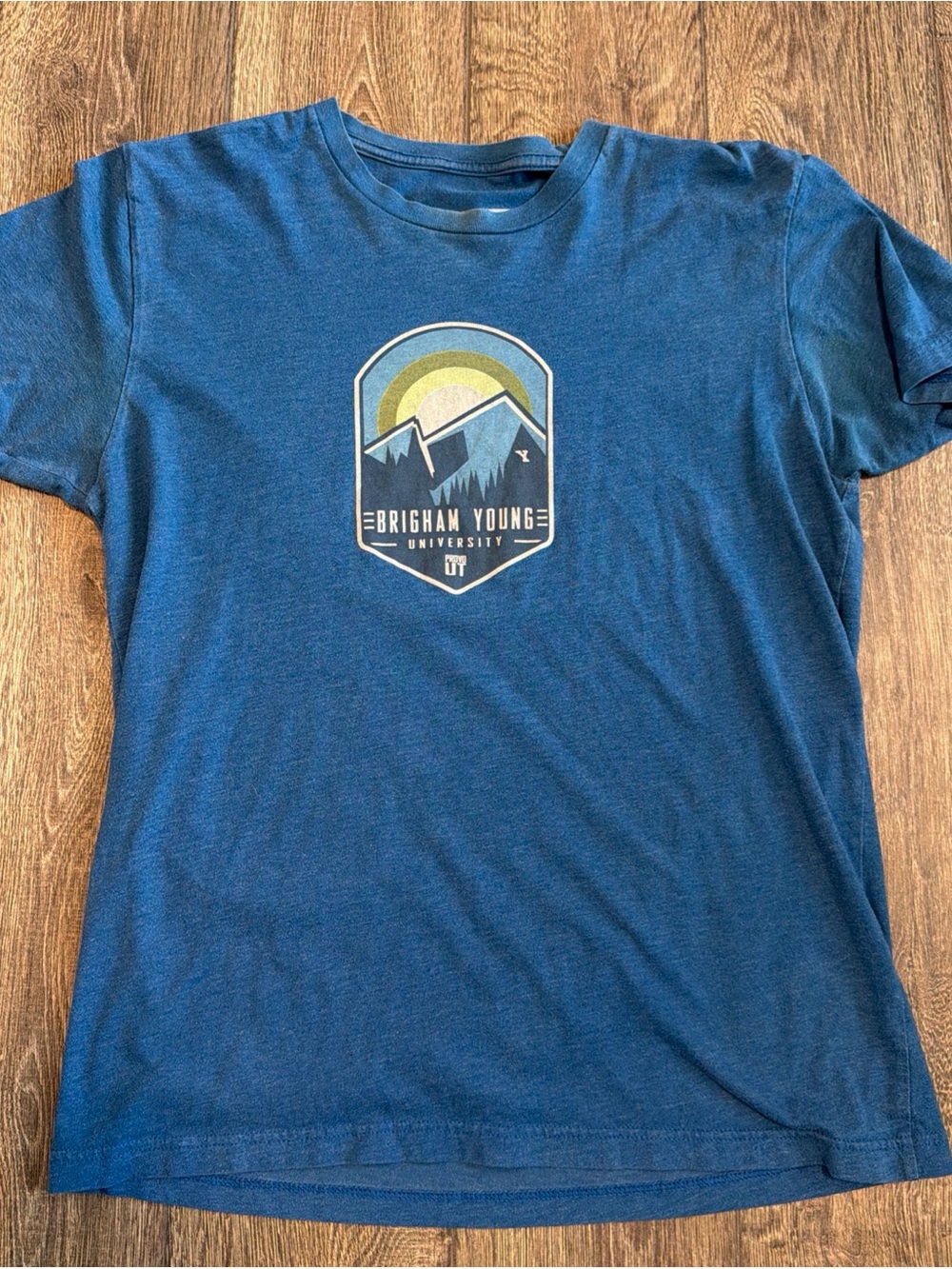 Men's Blue Short-Sleeve Graphic Tee